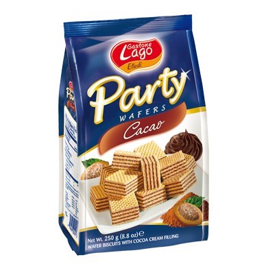 Lago Party Wafers Bags - CHOCOLATE  250 g * 10